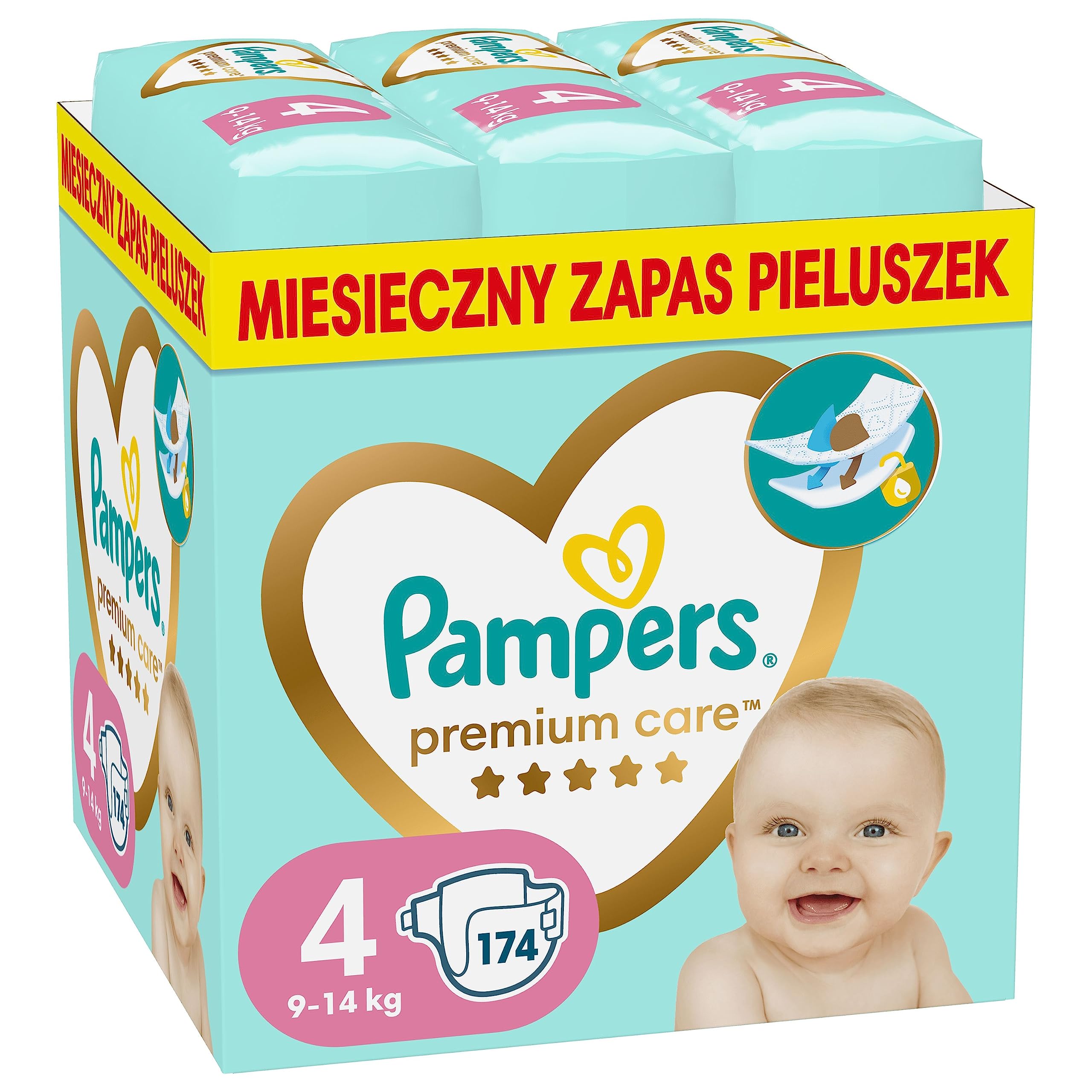 zobacz większe pampers premium care 4