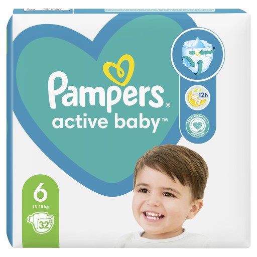 pampers 6 active baby dry 43 szt