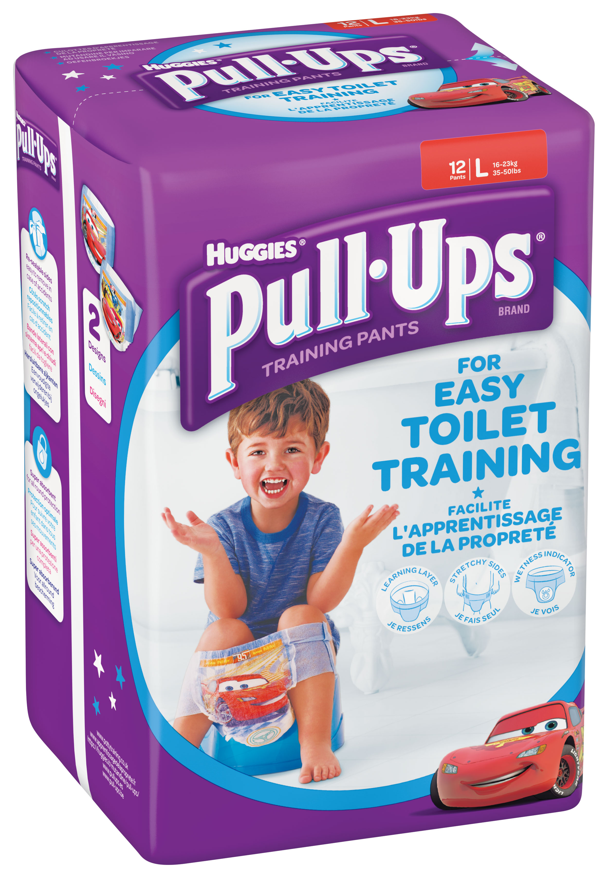 huggies pull-ups l majteczki treningowe dla chłopców 12 szt