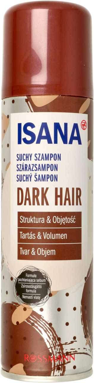 isana suchy szampon do włosów brązowych