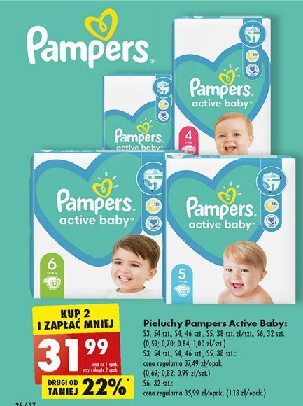 pieluchy pampers 4 biedronka