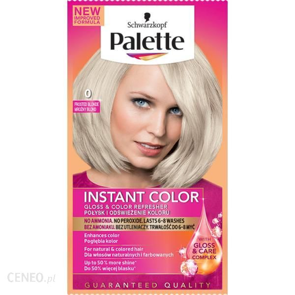 szampon koloryzujący platynowy blond palette instant color
