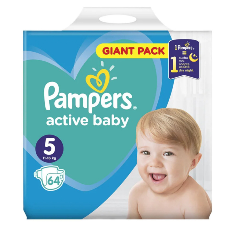 nowe pieluchy pampers active baby dry 2x