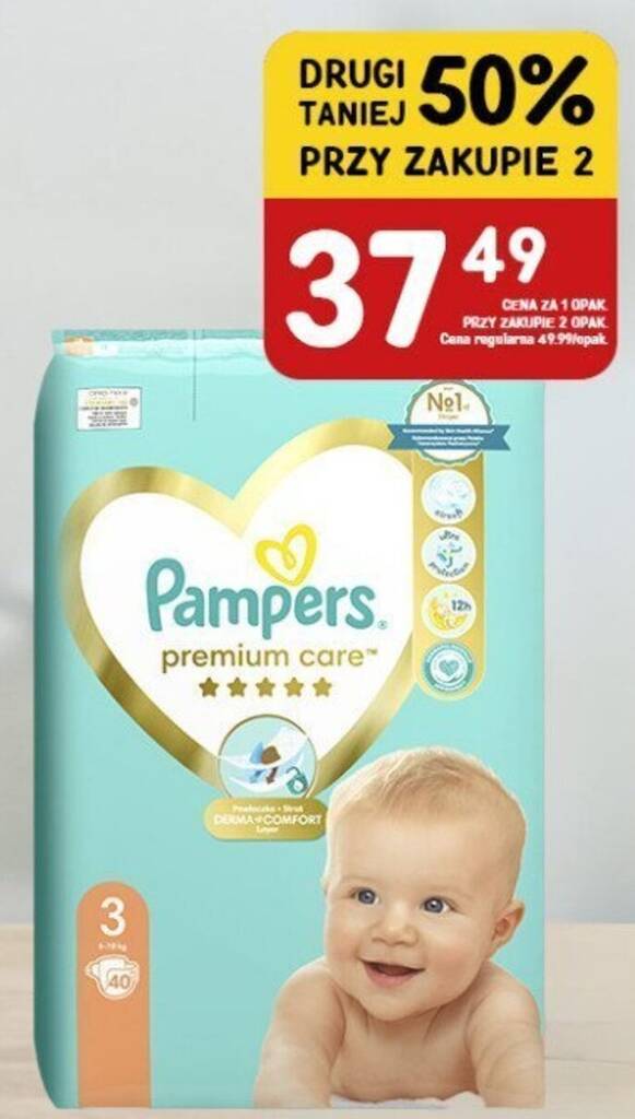 promocje na pampers premium care