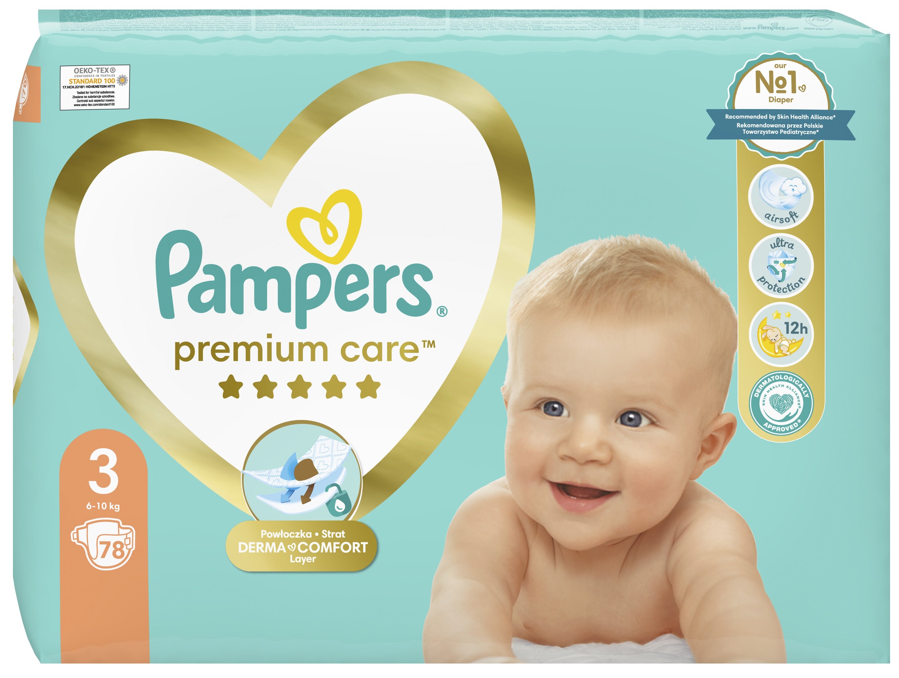 78 sztuk pampers premium