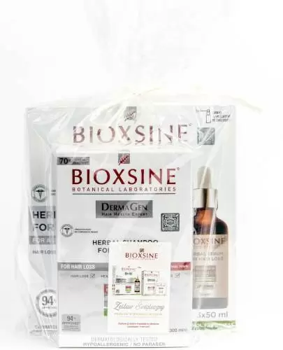 bioxsine ziołowy szampon przeciw wypadaniu włosów certfikat