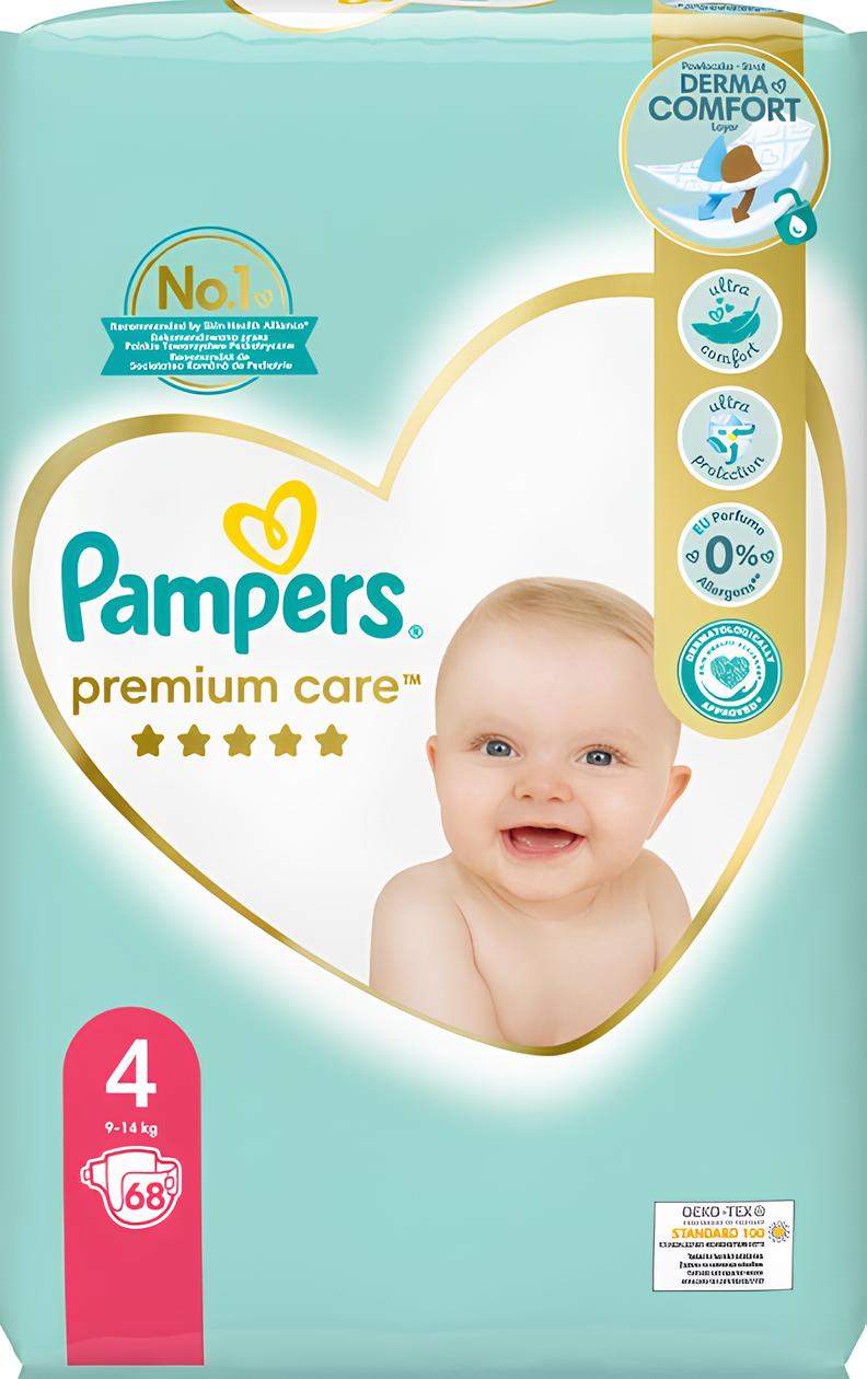 pampers premium protection pieluchy 4 9-18kg 62szt