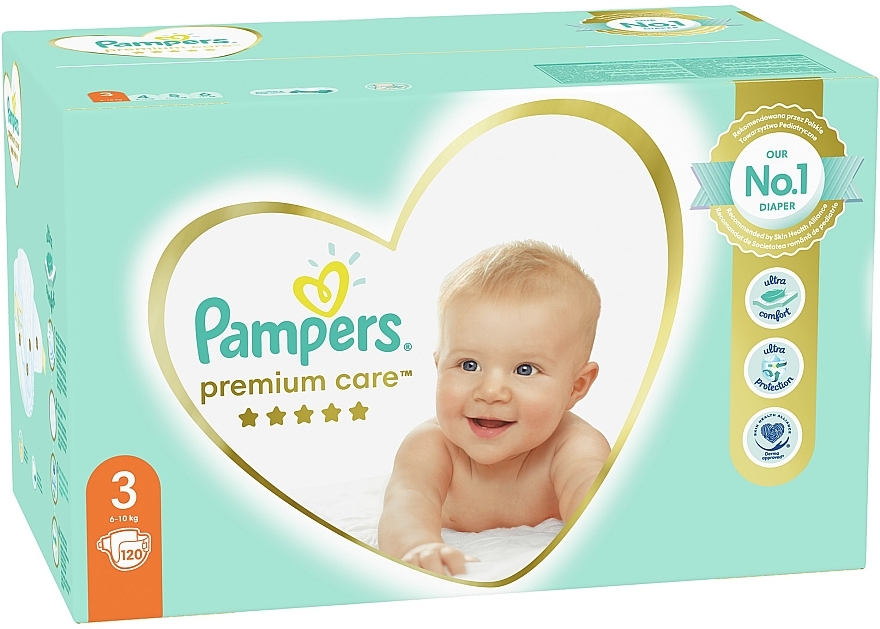 pampers premium care rozmiar 3 120