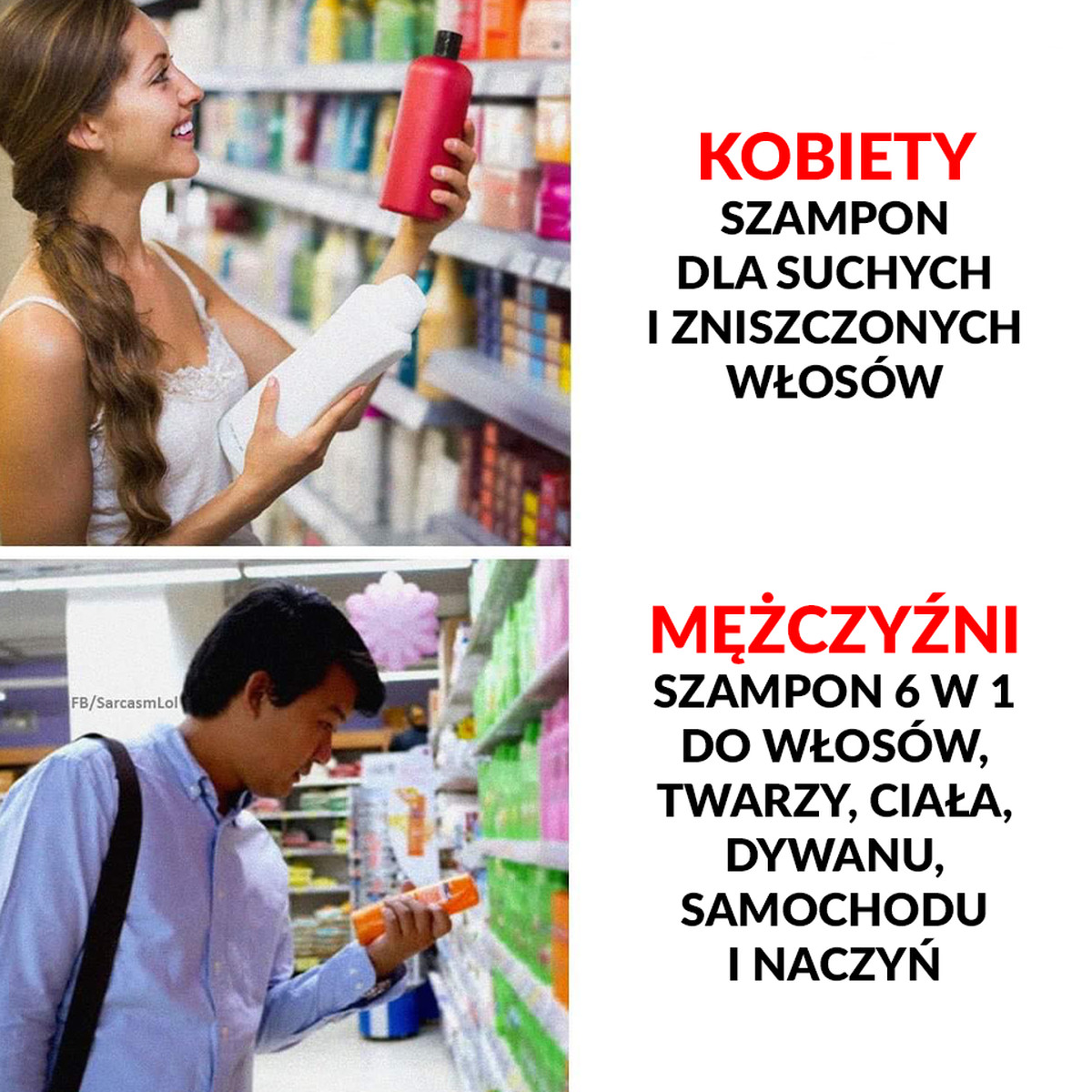 szampon dla kobiet vs mężczyzn