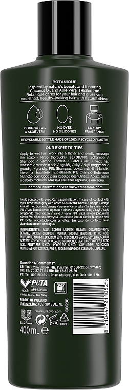 tresemme botanique szampon aloes kokos opinie