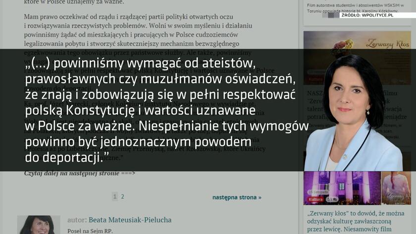 wypowiedź posłanki pieluchy