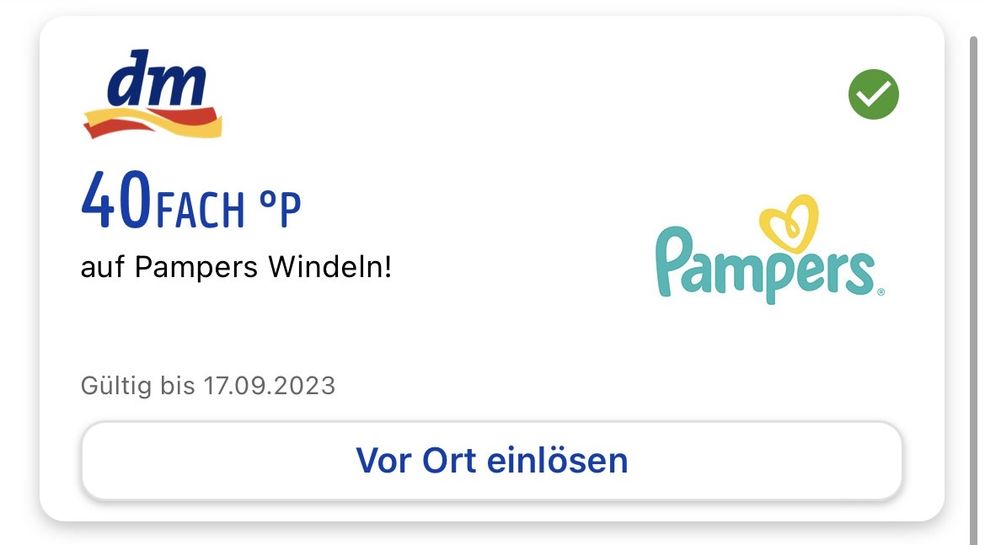 pampers coupon bei dm
