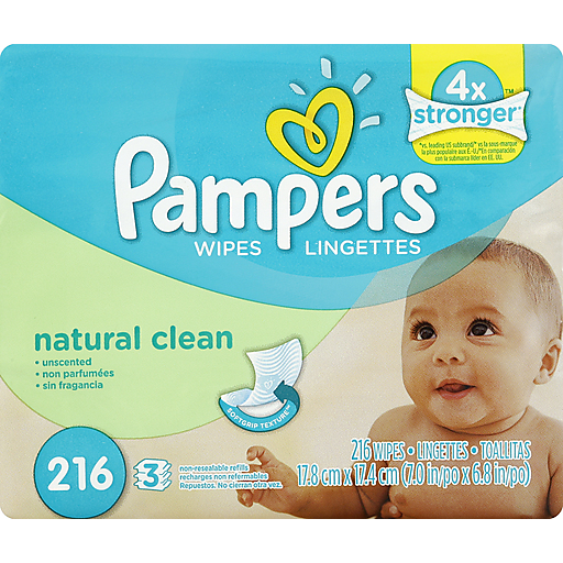 pampers natural clean wipes