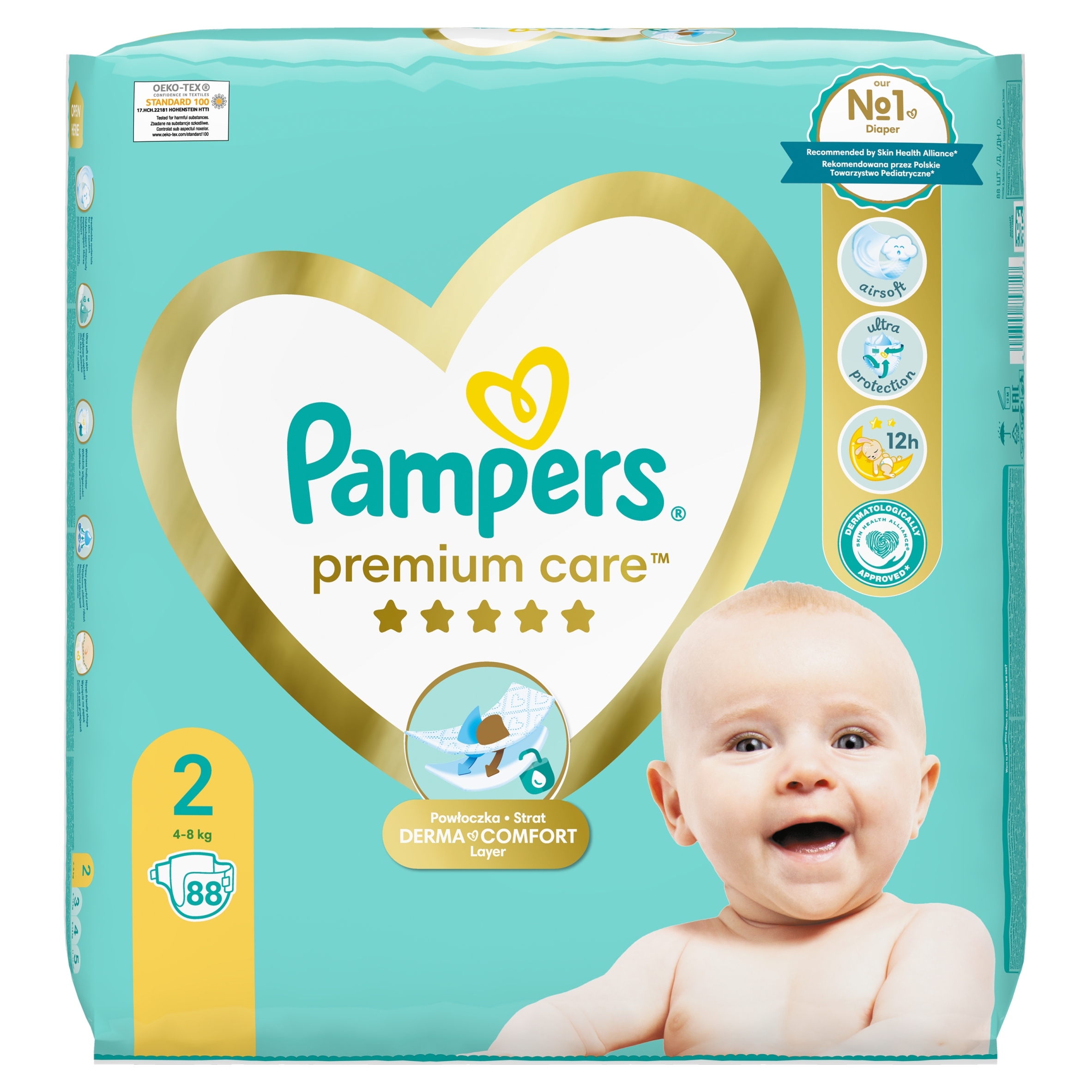 pieluchy pampers premium care 2