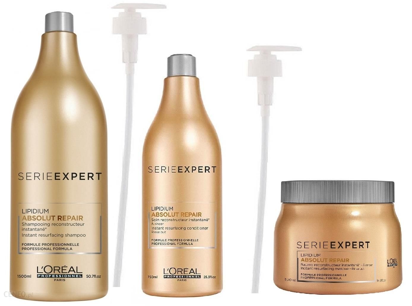 loreal absolut repair lipidium szampon regenerujący włosy uwrażliwione 1500ml