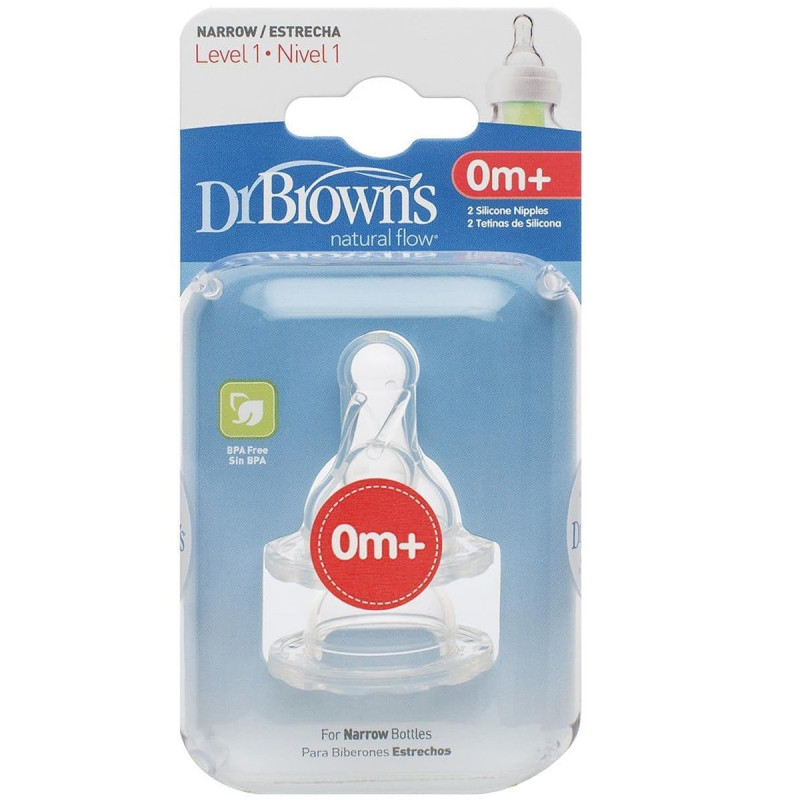 Dr.Browns 302 Silicone nipple for bottles 0m+