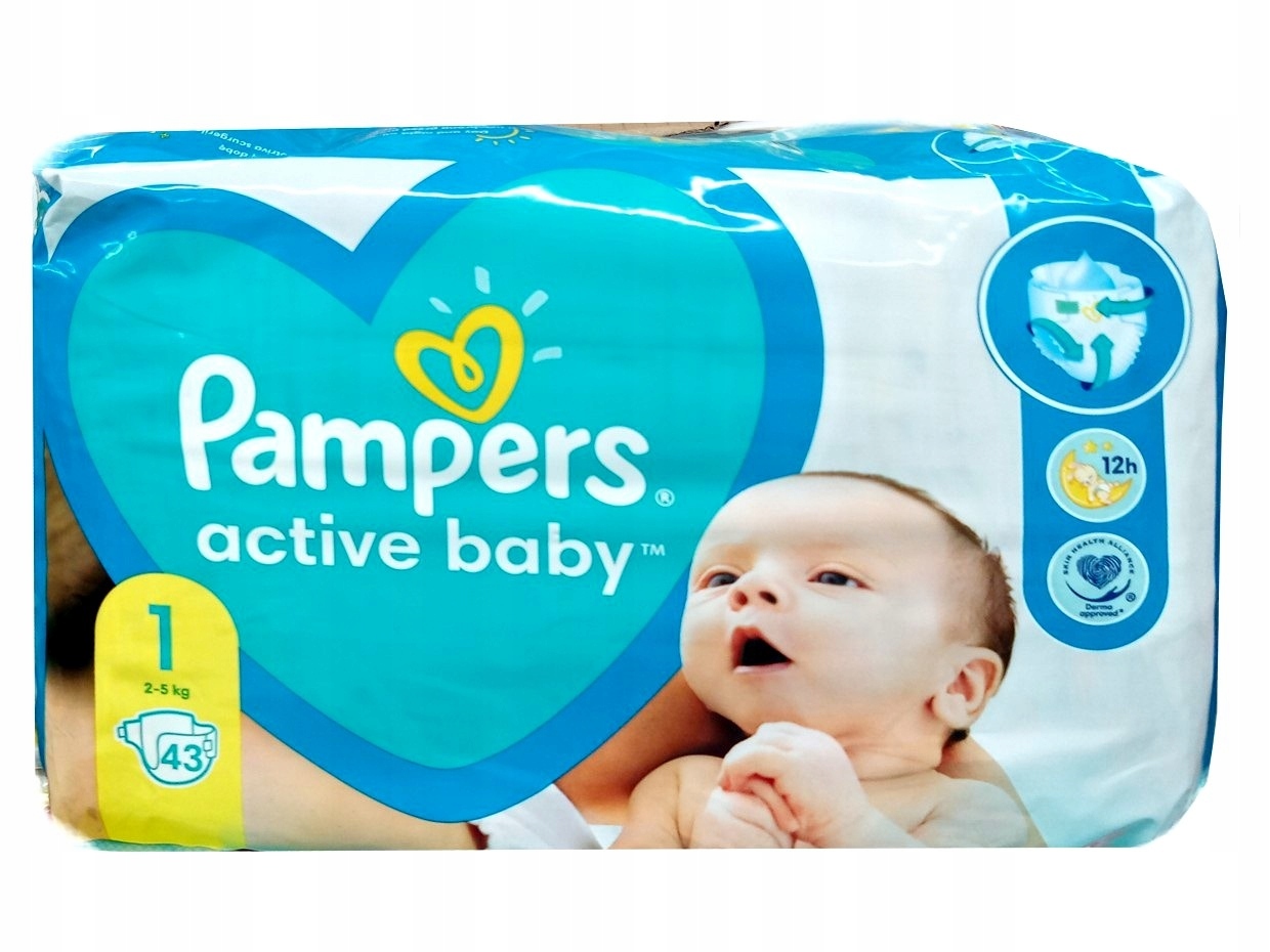 pampers active baby niebieski