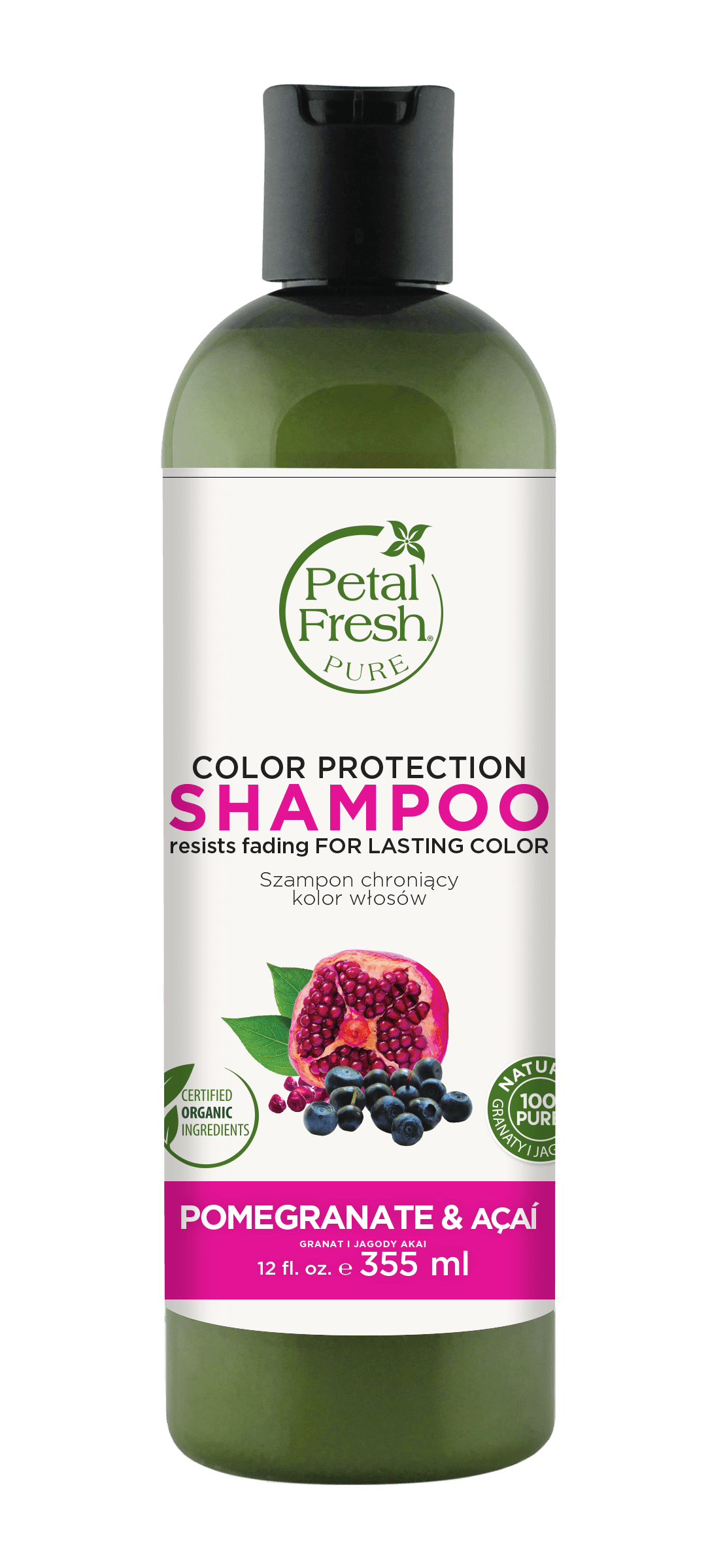 petal freshpurenaturalny szampon do włosów farbowanych granat i acai