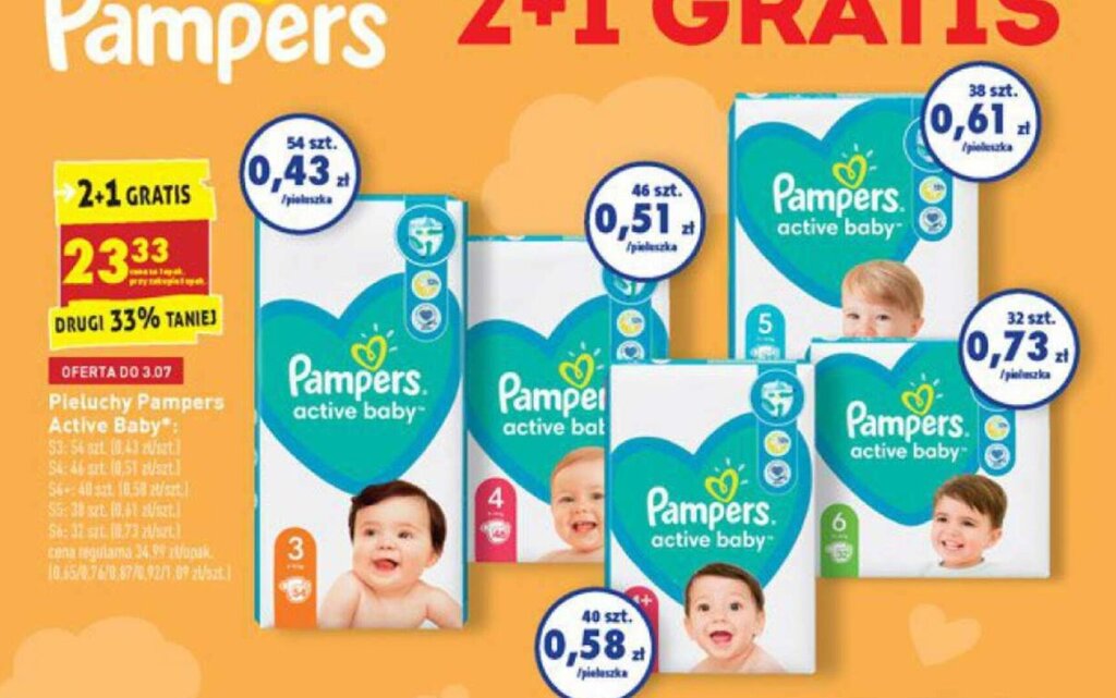 biedtonka pampers