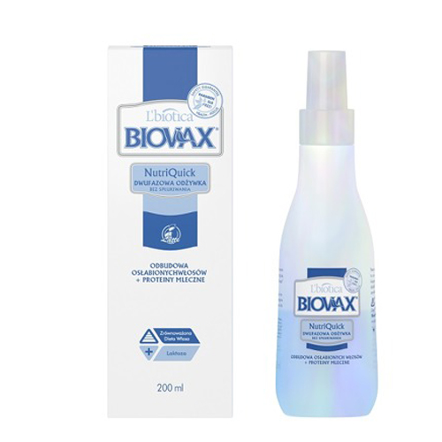 lbiotica biovax nutriquick odżywka do włosów arganowa 200ml krótka data