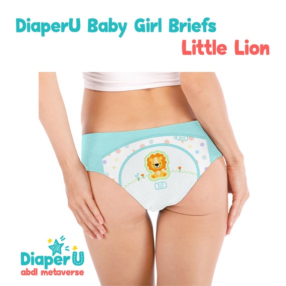 adult baby girl posing in diapers and pampers