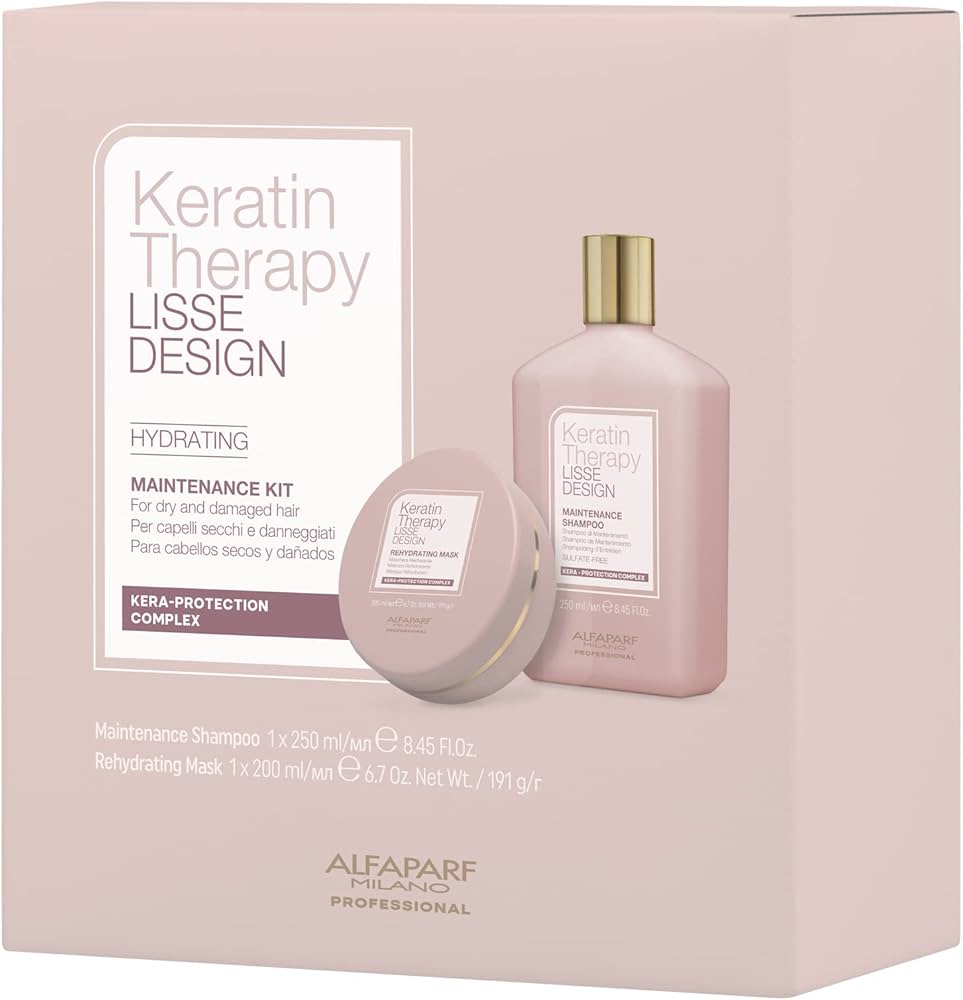 alfaparf milano keratin therapy lisse design odżywka i szampon