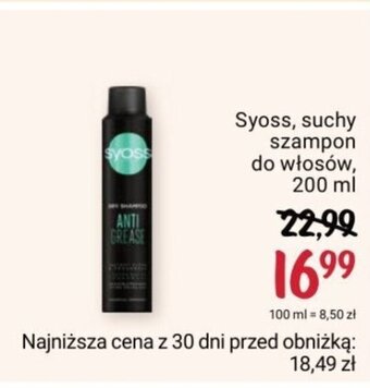 syoss suchy szampon rossmann