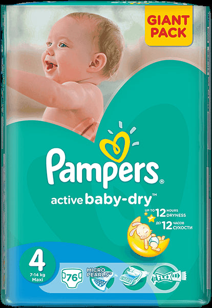 pampers active baby dry 4 76 szt