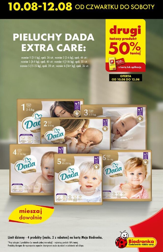 biedronka pampers extra care