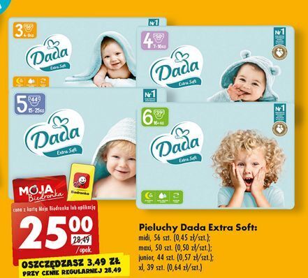 biedronka pieluchy dada extra soft