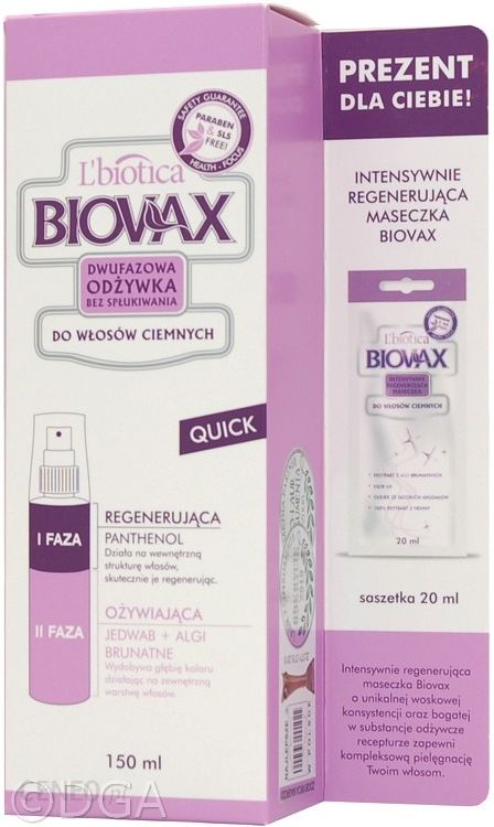biovax odżywka do włosów ciemych