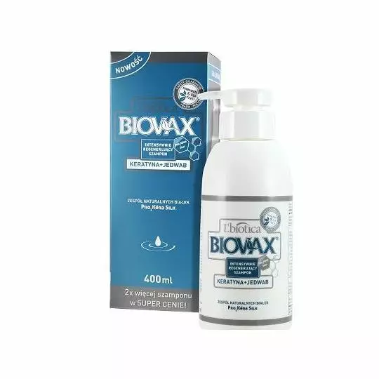 biovax szampon do włosów keratyna z jedwabiem