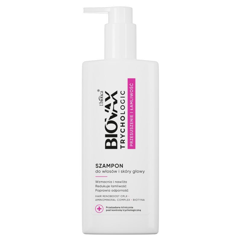 biovax szampon z pompka do włosów suchych