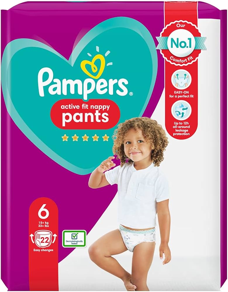 pampers 6 active fit a activr baby