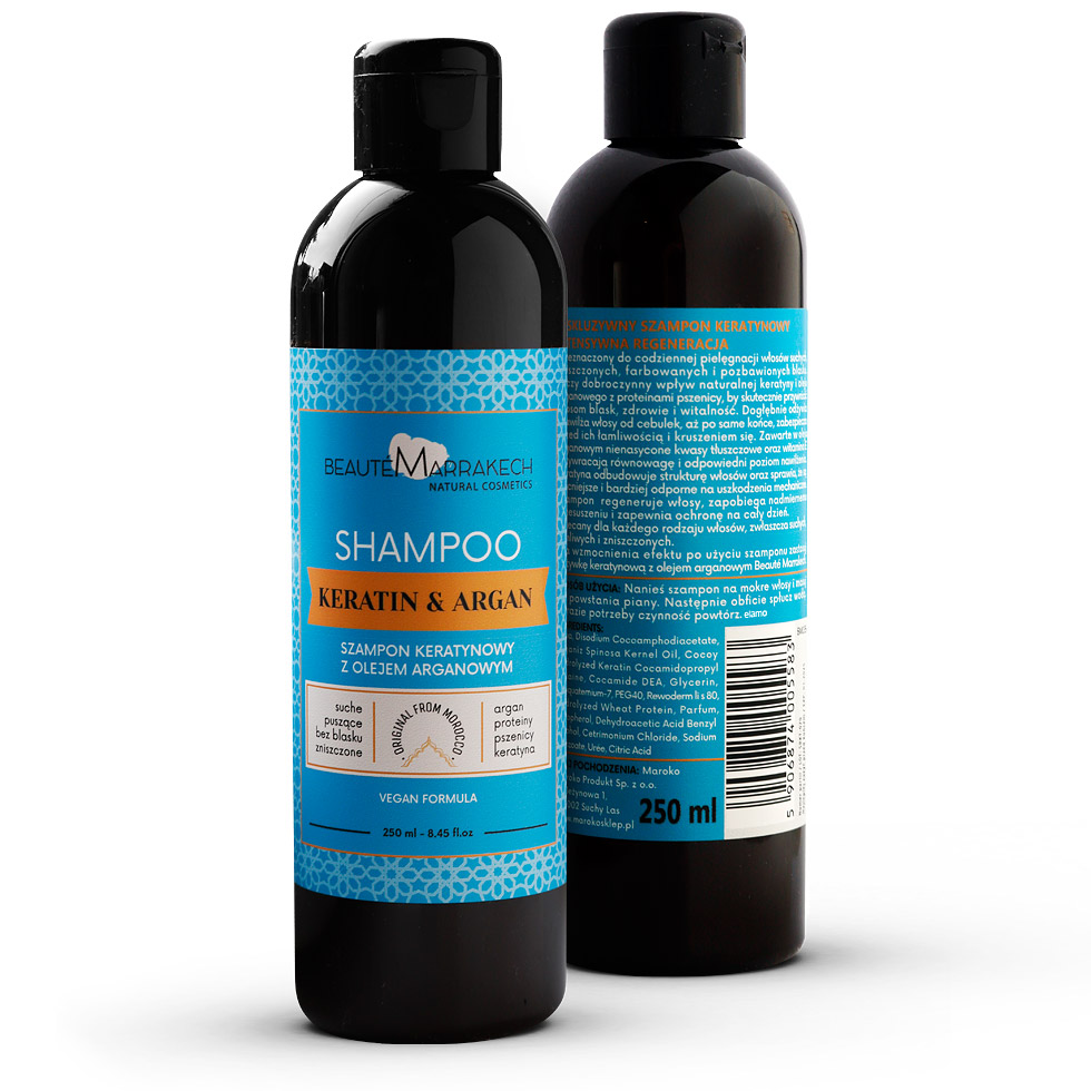 szampon z keratyną i olejkiem arganowym