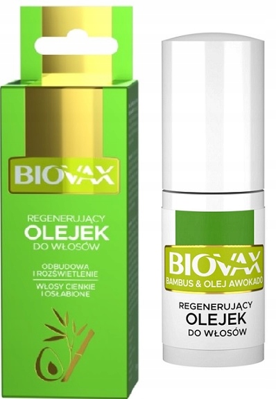 regenerujący olejek do włosów bambus&olej avokado biovax