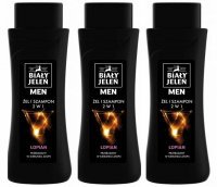 biały jeleń żel&szampon 2w1 z łopianem for men