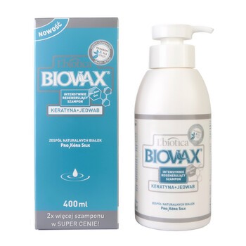 biovax keratyna jedwab szampon do włosów 400 ml 17884