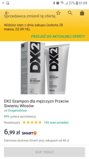 szampon dx2 koloryzujący opinie