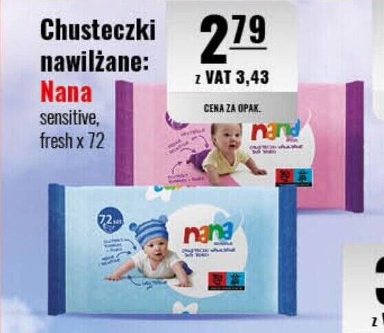 chusteczki nawilżane nana