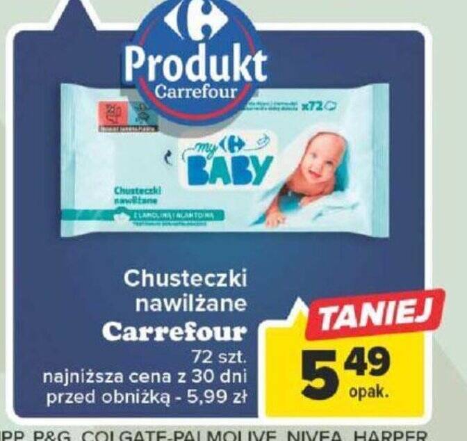 chusteczki pampers carrefour cena