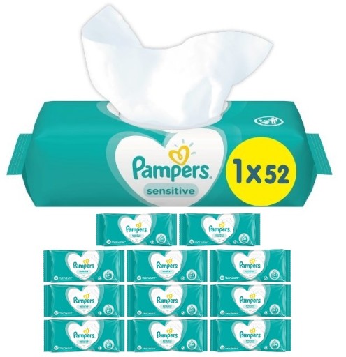 chusteczki pampers sensitive 52 szt