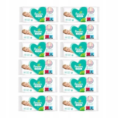 chusteczki sensitive 12 x 56 sztuk pampers