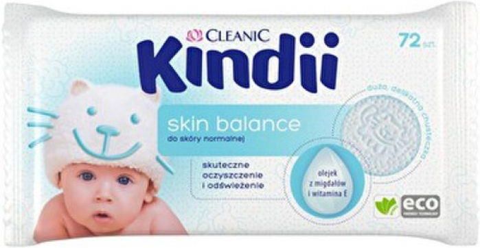 cleanic kindii skinbalance chusteczki nawilżane dla niemowląt