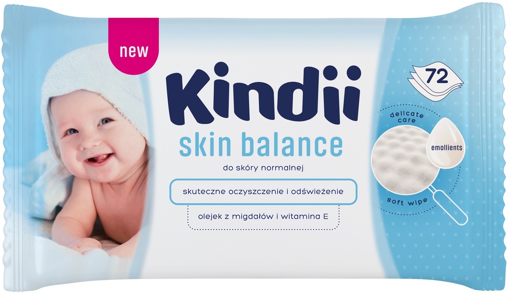 cleanic kindii skinbalance chusteczki nawilżane dla niemowląt