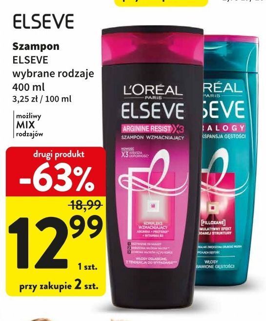 biedronka cena szampon elseve fibralogy
