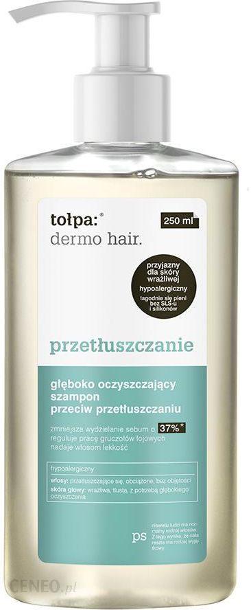 tołpa dermo hair szampon głęboko oczyszczający przeciw przetłuszczaniu 250ml