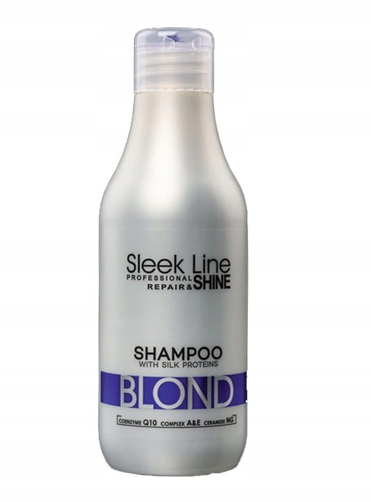 szampon do włosów z jedwabiem sleek line blond