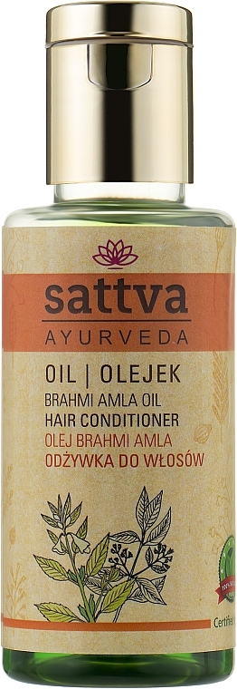 sattva ayurveda olejek do włosów brahmi amla oil hair conditioner