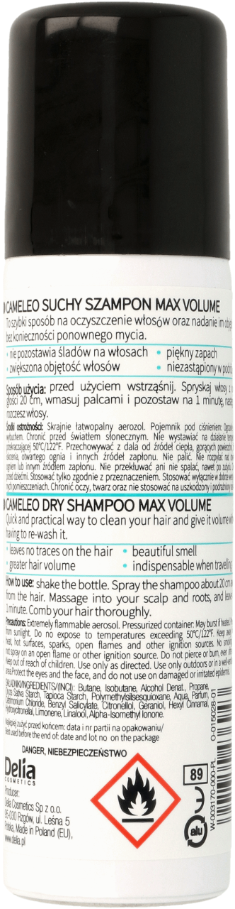 delia cameleo suchy szampon max volume
